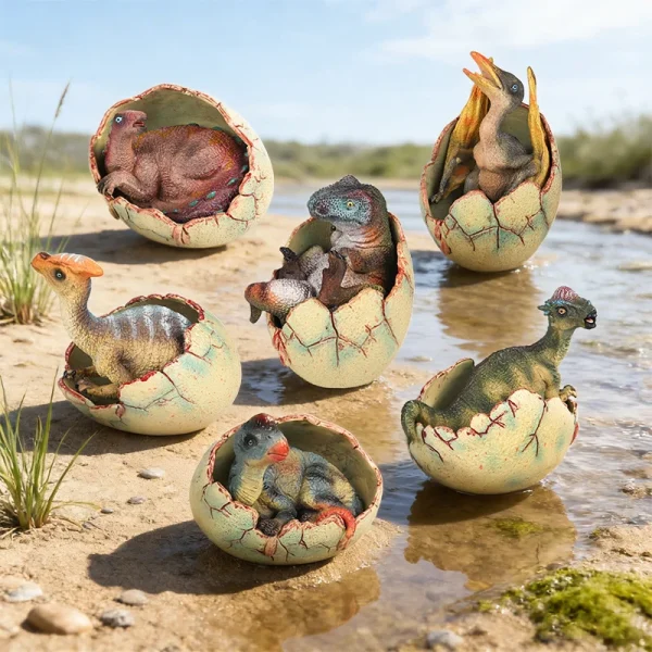 Bébé dinosaure dans son œuf