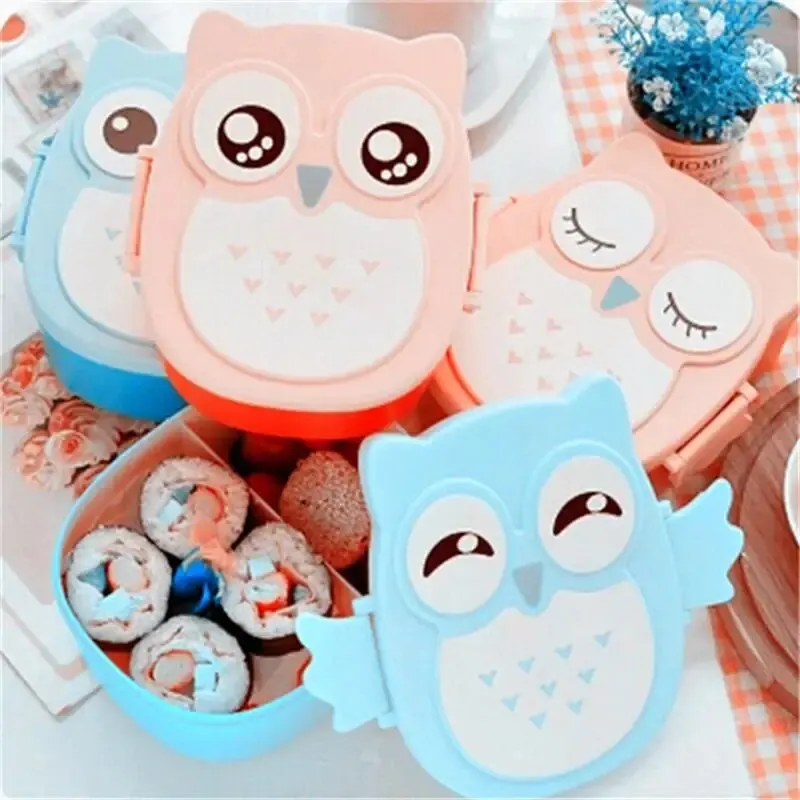 Boîte à goûter hibou : détail