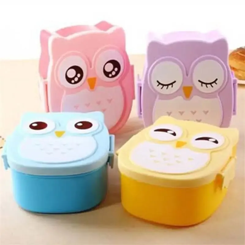 Boîte à goûter hibou : détail