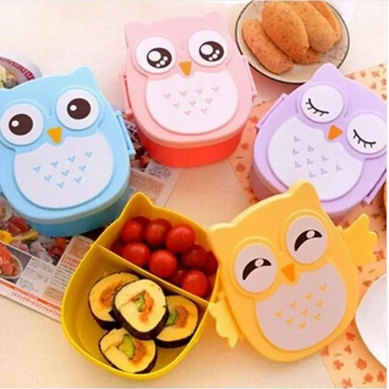 Boîte à goûter hibou : détail