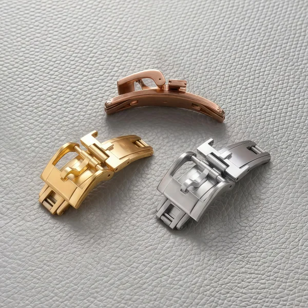 Boucle déployante à ardillon pour bracelet cuir