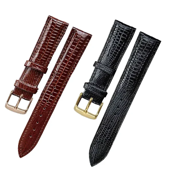 Bracelet de montre en cuir façon lézard