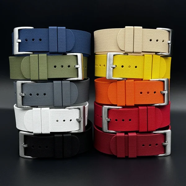 Bracelet de montre passant en caoutchouc FKM