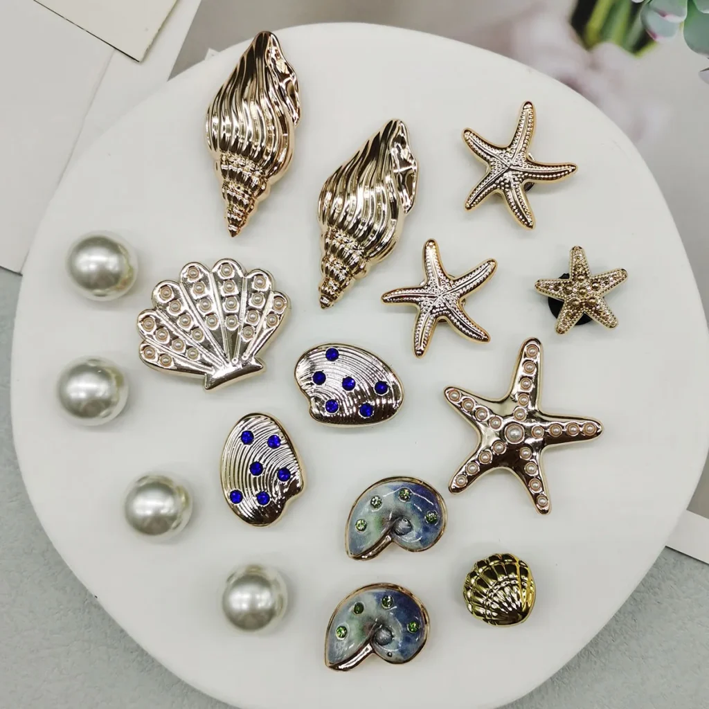 Breloques de sabots étoiles de mer, 16 pièces : détail