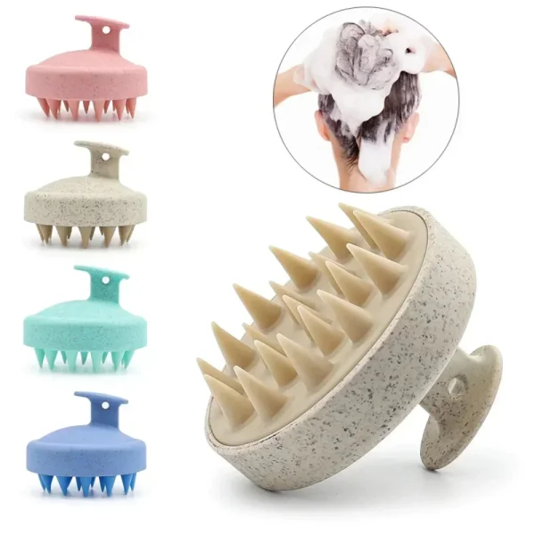 Brosse de massage du cuir chevelu en silicone : détail