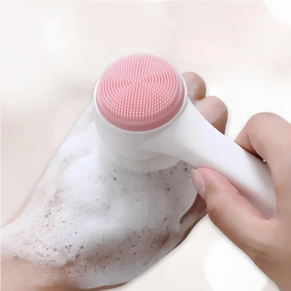 Brosse visage double face en silicone