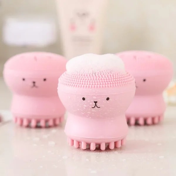 Brosse visage pieuvre en silicone