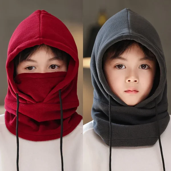 Cagoule polaire enfant coupe-vent