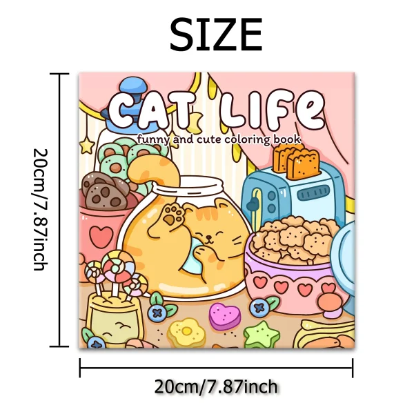 Cahier de coloriage chats rigolos : détail