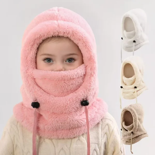 Capuche-écharpe en moumoute enfant