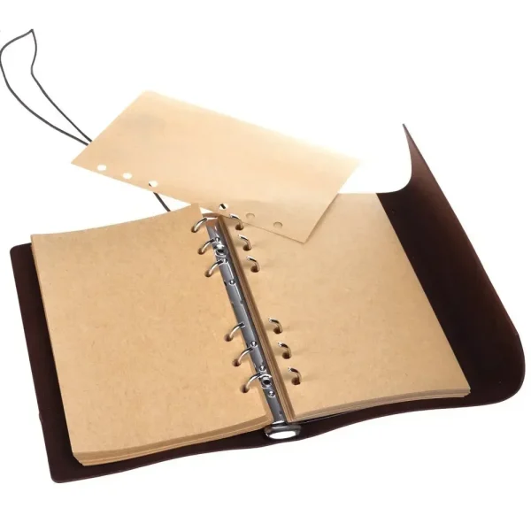 Carnet de voyage en cuir synthétique : détail