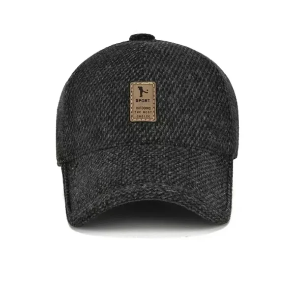 Casquette d'hiver chinée à oreillettes