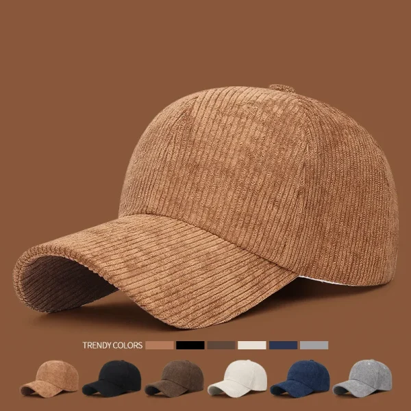Casquette en velours côtelé