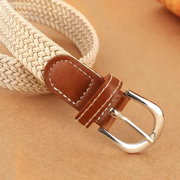 Ceinture tressée élastique fine