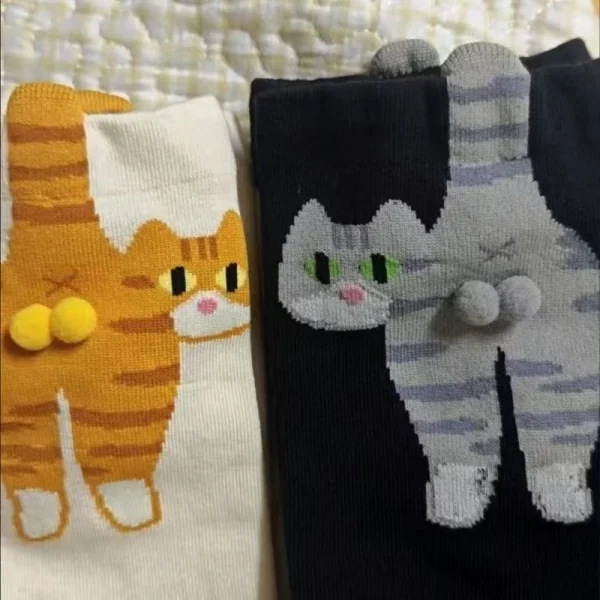 Chaussettes chat en coton