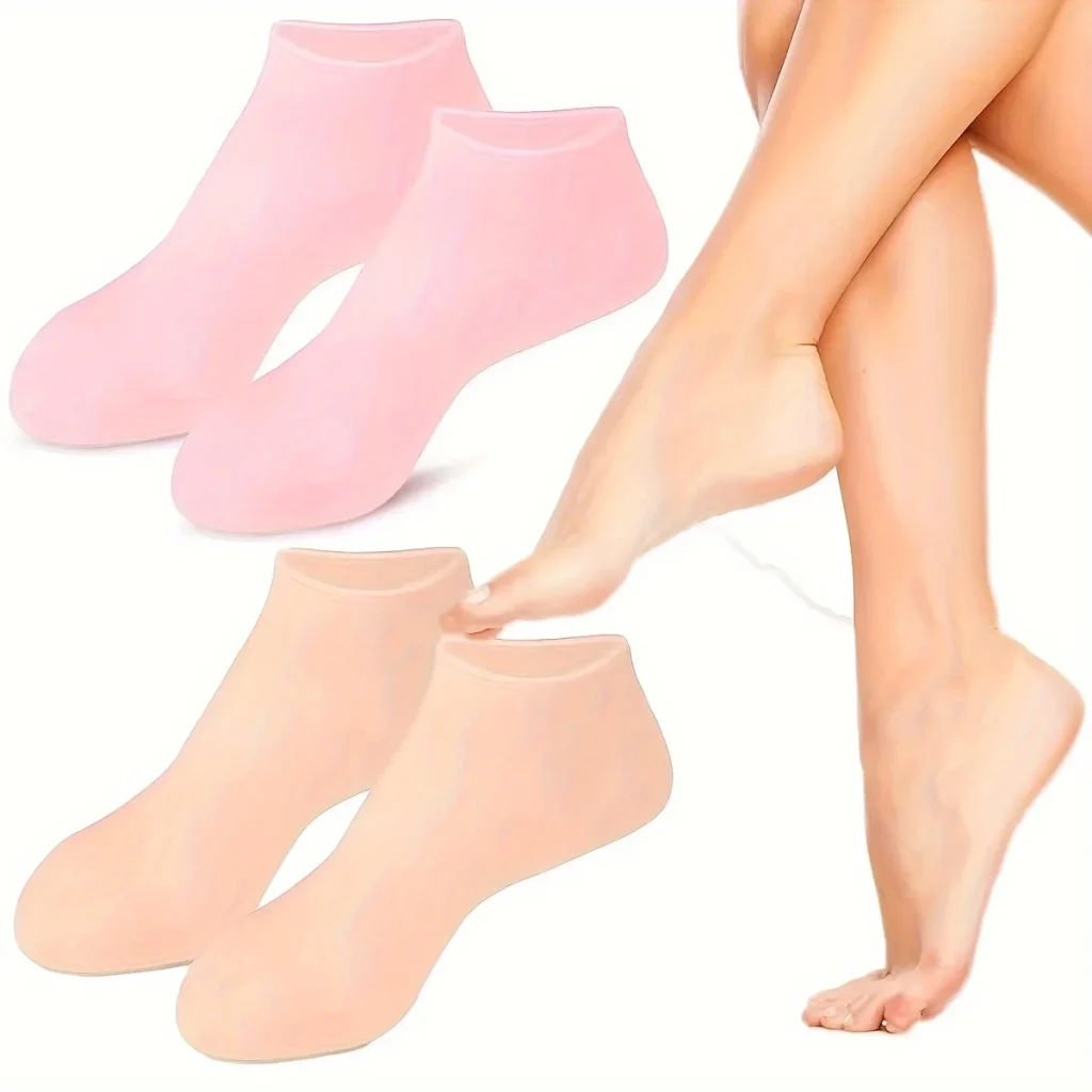 Chaussettes hydratantes en gel : détail