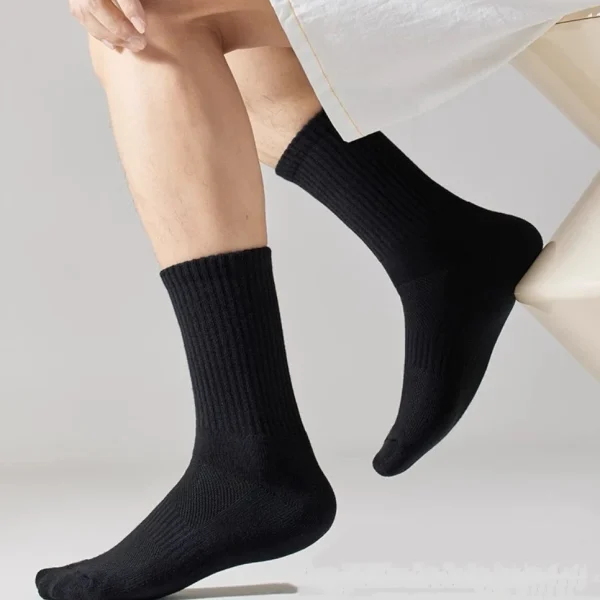 Chaussettes mi-hautes en coton, lot de 5 à 30 paires
