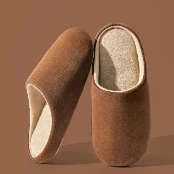 Chaussons en suédine, semelle silencieuse
