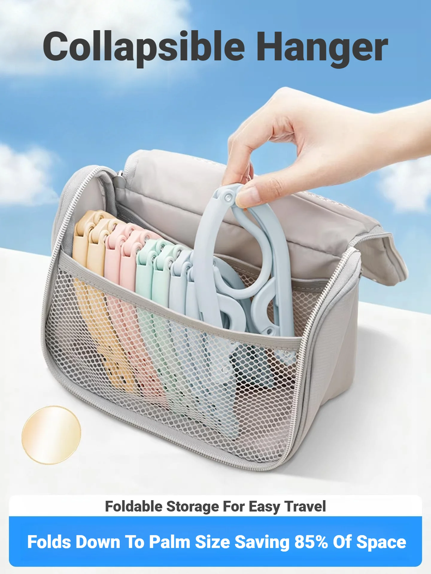 Cintres pliables de voyage, lot de 5