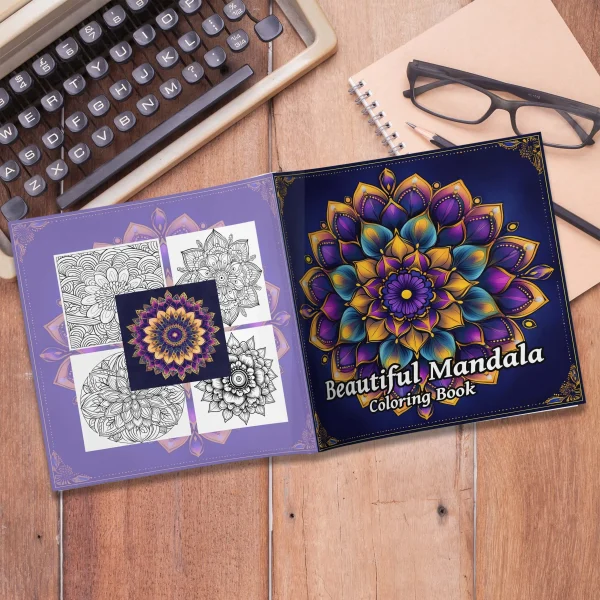Livre de coloriage beaux mandalas : détail