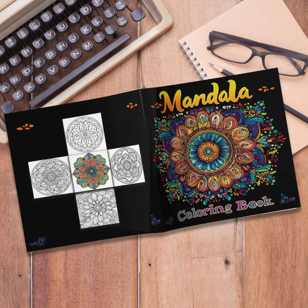 Livre de coloriage mandalas, 24 pages : détail