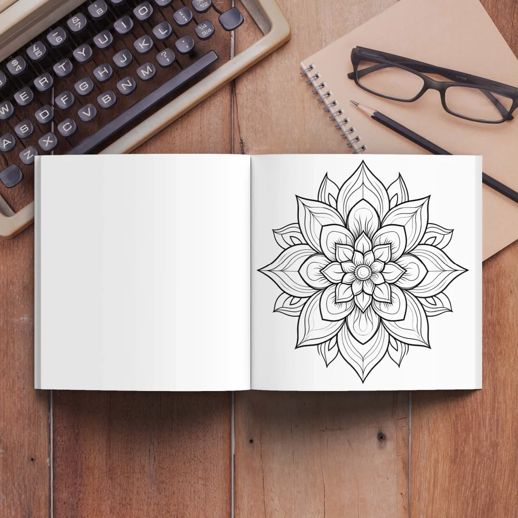 Livre de coloriage mandalas, 24 pages : détail