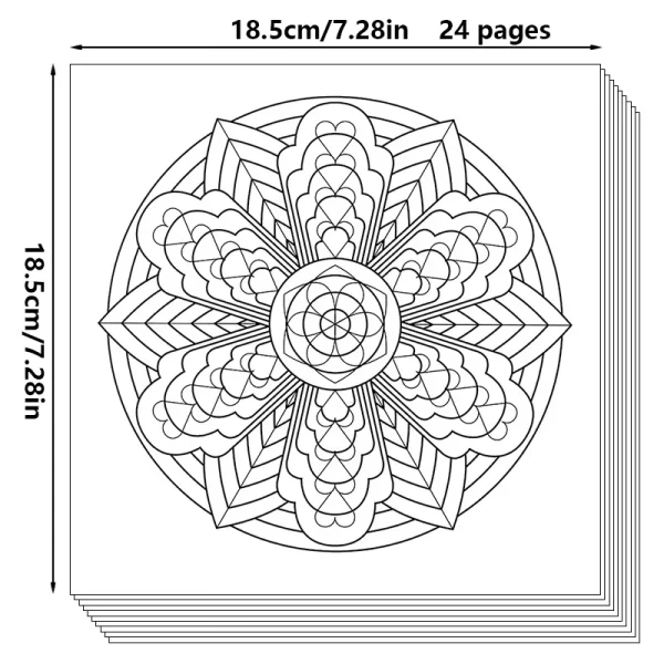 Livre de coloriage zen mandalas : détail