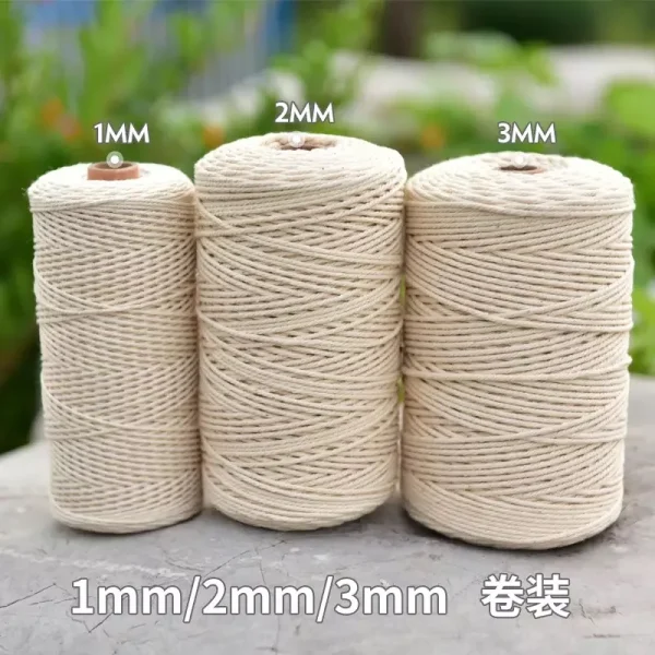 Corde de macramé en coton : détail