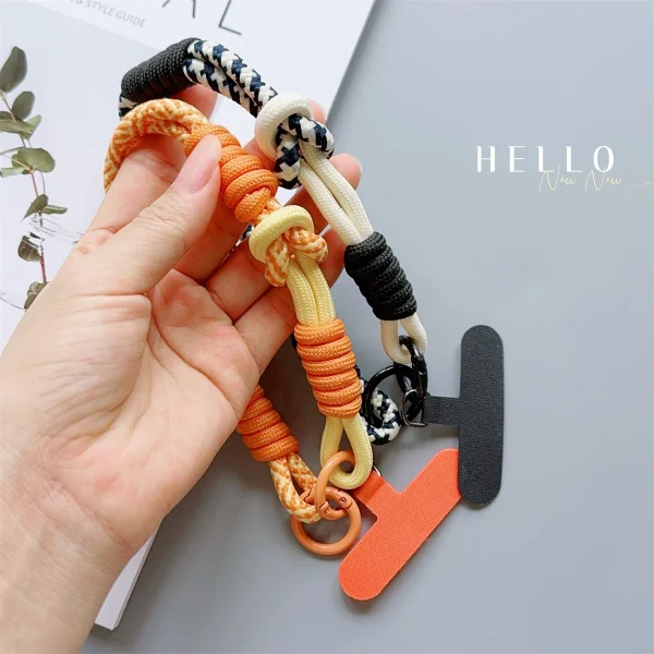 Cordon de téléphone en corde tressée : détail