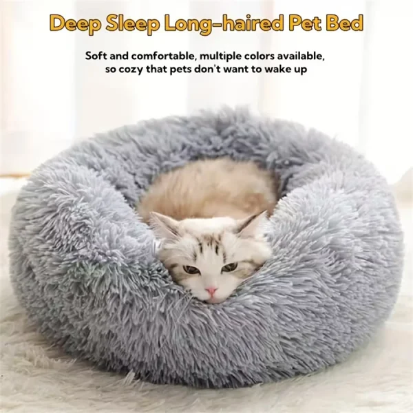 Coussin donut en fausse fourrure : détail