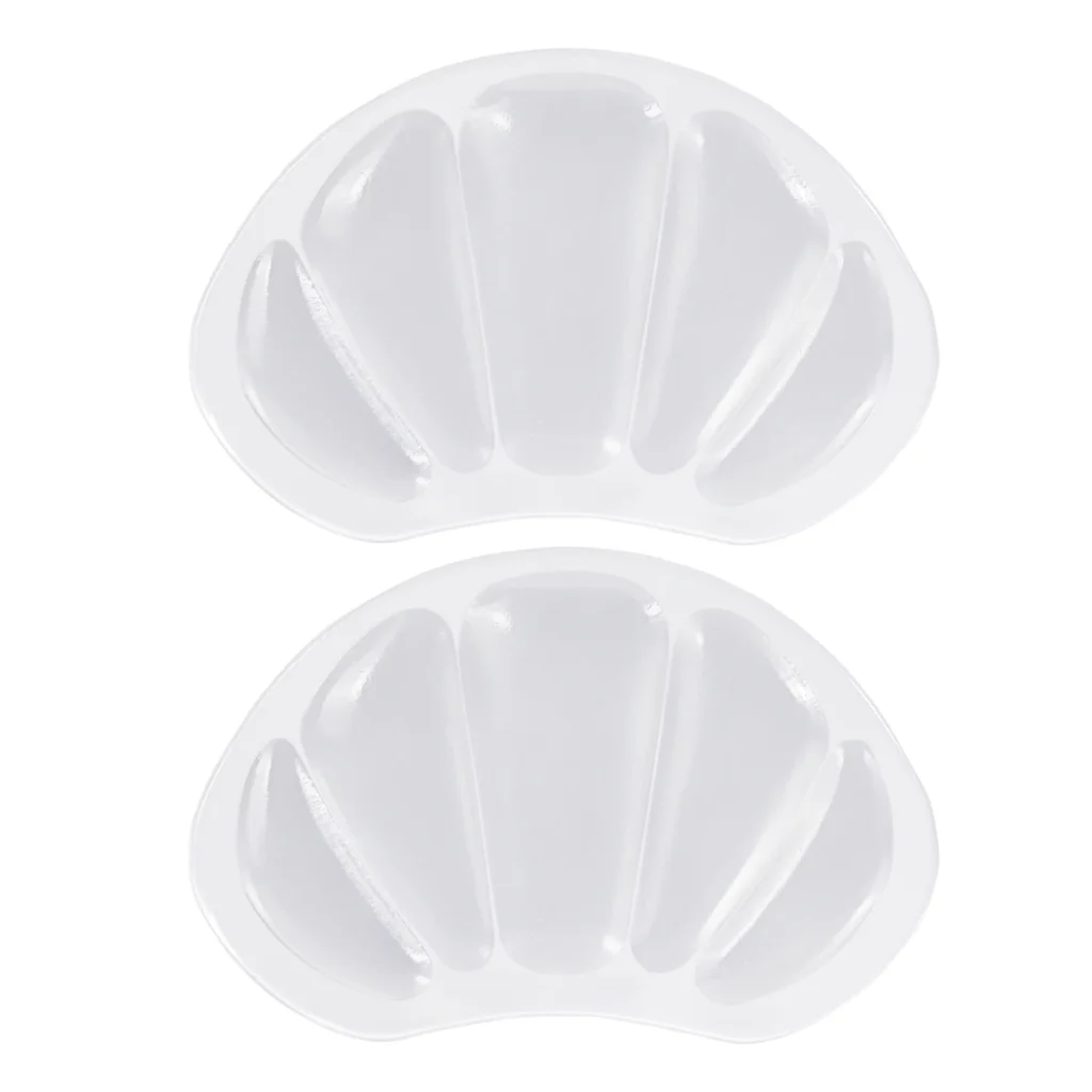 Coussinets en silicone transparent pour talon et avant-pied : détail