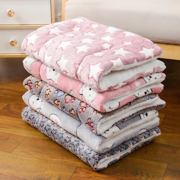 Couverture en flanelle imprimée pour animal