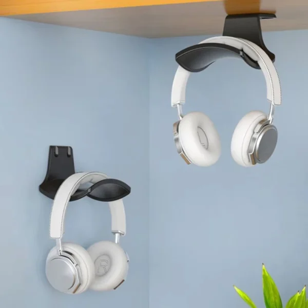 Berceau pour casque à fixer sous le bureau