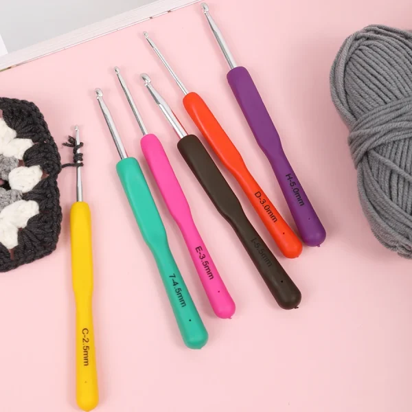 Crochets ergonomiques à poignée souple, lot de 9