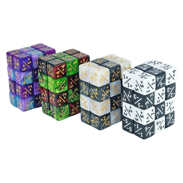 Dés compteurs +1/-1, lot de 10