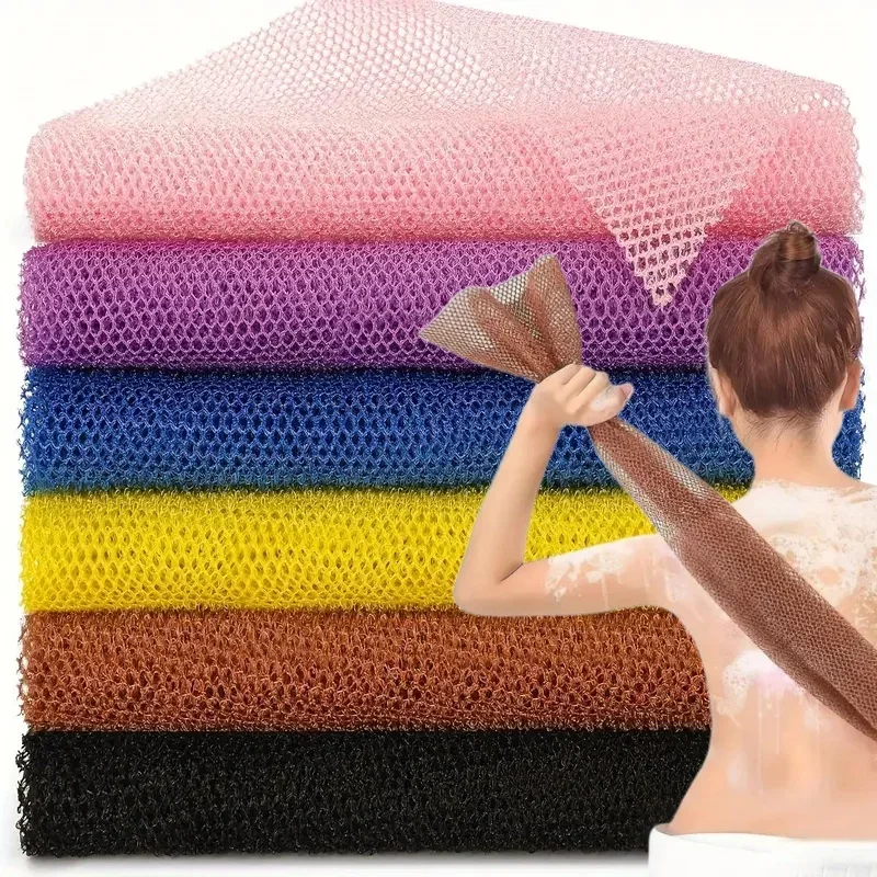 Éponge africaine en filet exfoliant, longue