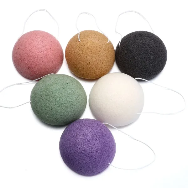 Éponge konjac ronde pour le visage