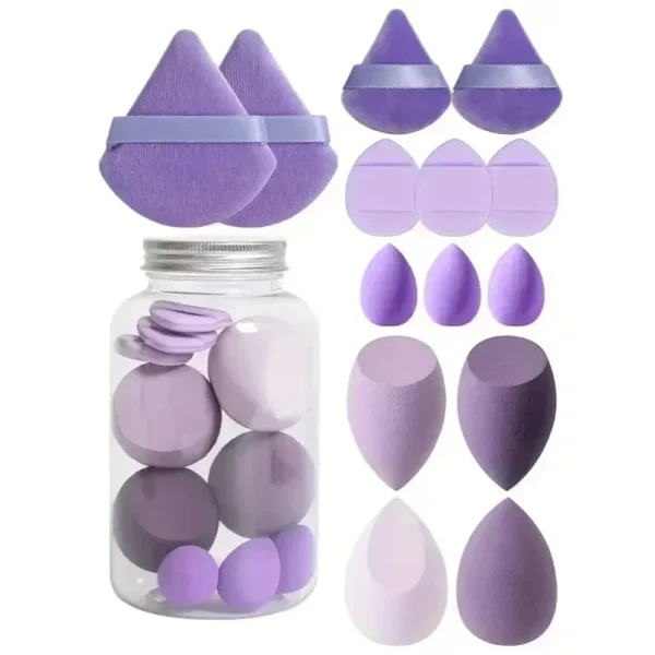 Éponges de maquillage en pot, lot de 12 ou 14