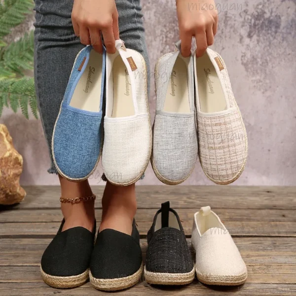 Espadrilles en toile de lin
