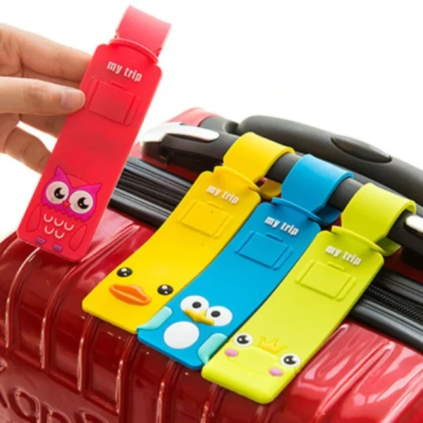 Étiquette de bagage en silicone