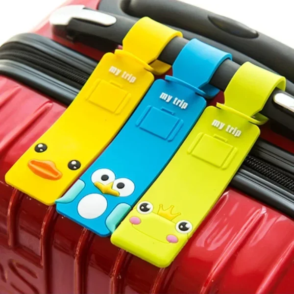 Étiquette de bagage en silicone : détail
