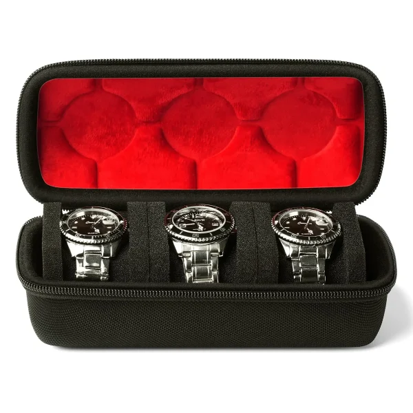 Étui zippé rigide pour montres