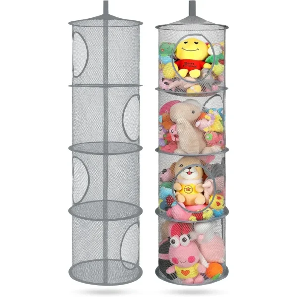 Filet suspendu à 4 compartiments pour peluches