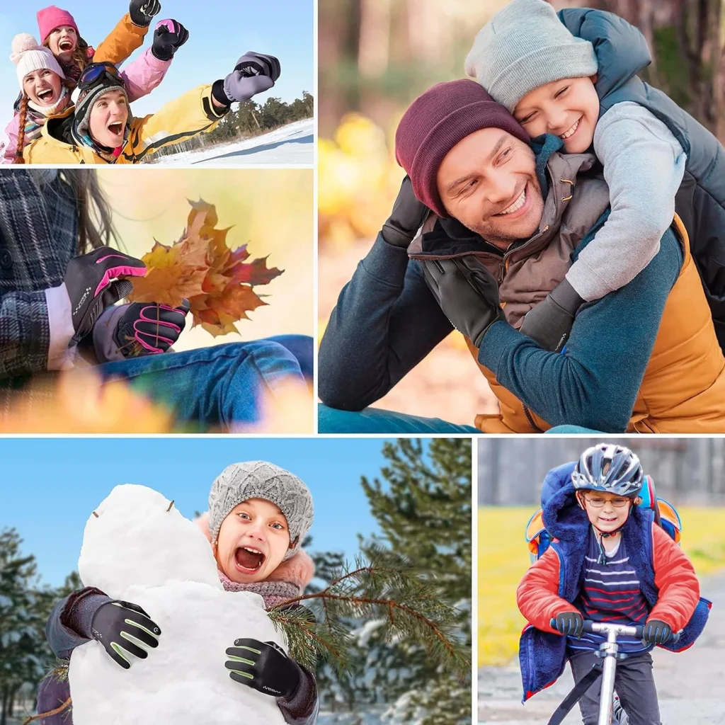 Gants d'hiver tactiles enfant : détail