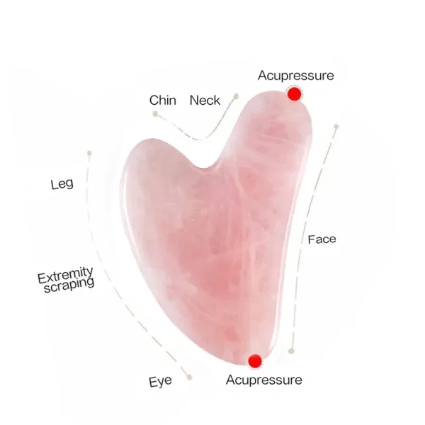Gua sha en forme de cœur : détail