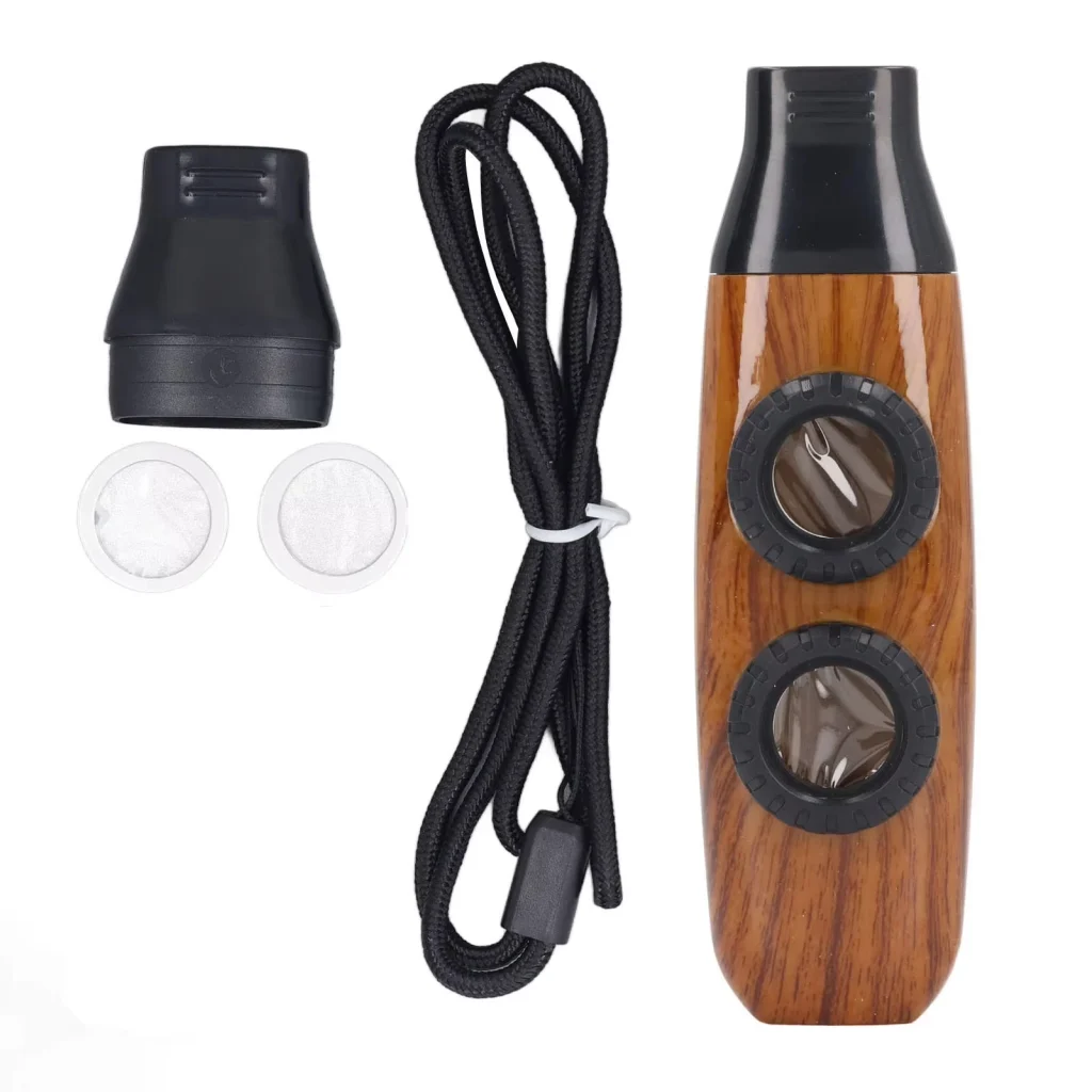 Kazoo en bois à double membrane : détail