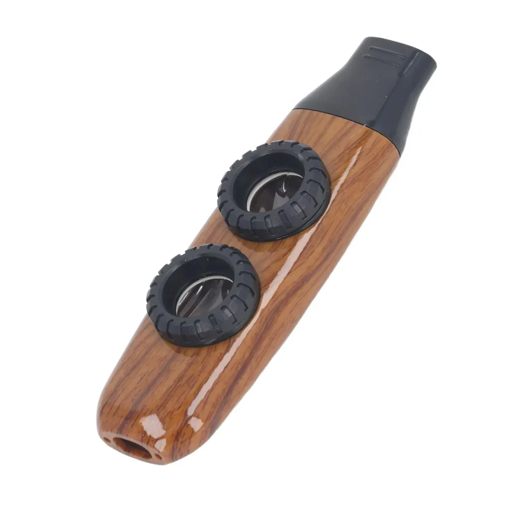 Kazoo en bois à double membrane : détail