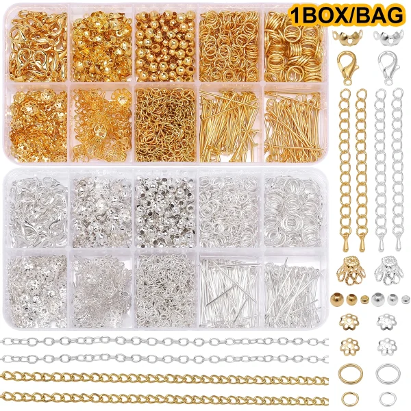 Kit de création de bijoux doré ou argenté