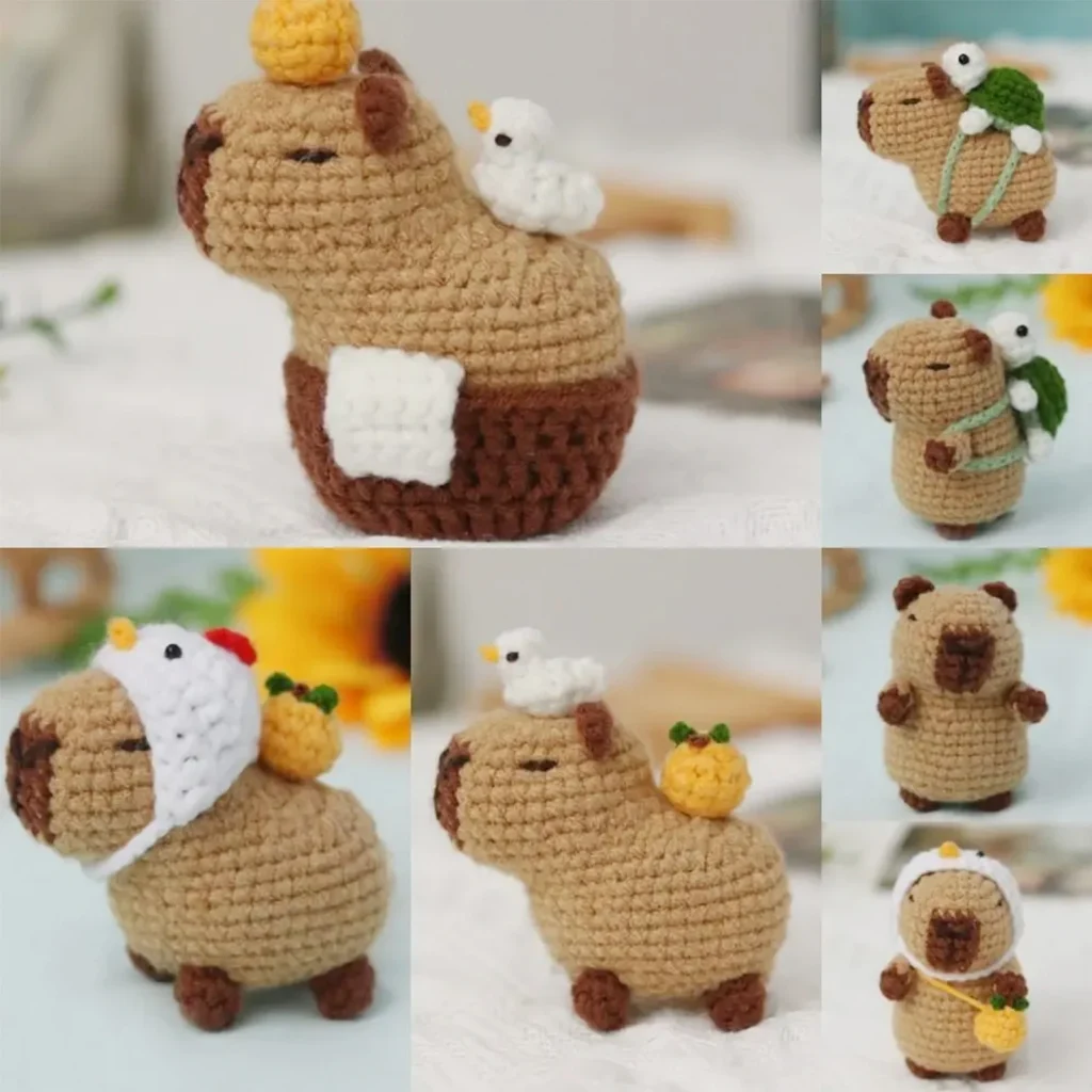 Kit de crochet capybara pour débutant : détail