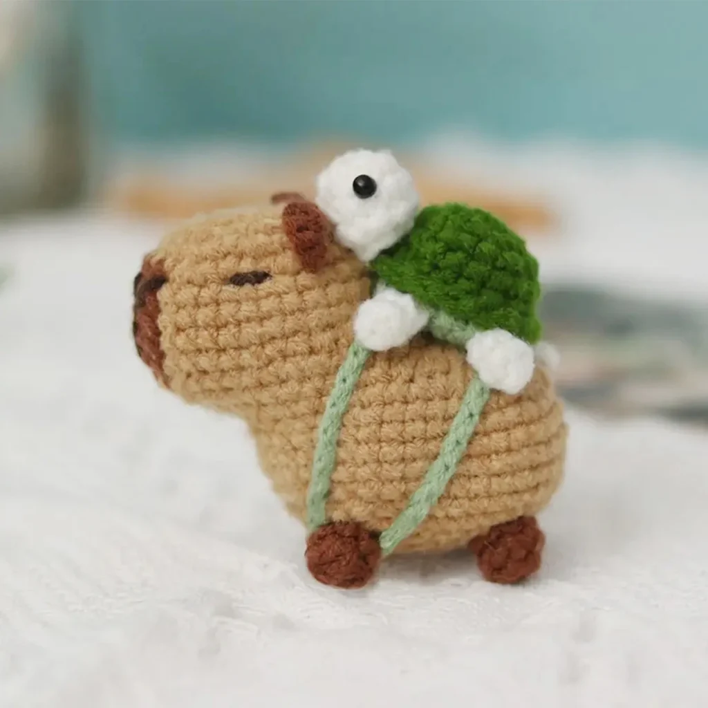 Kit de crochet capybara pour débutant : détail